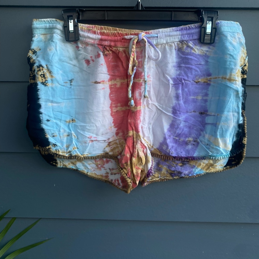 Earth Bound Tie-Dye Flowy Shorts~ Size Small~ Preloved🫶🏻